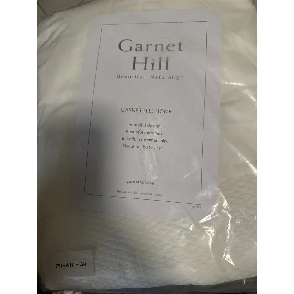 Garnet Hill  Matress  Cover-White  100% Cotton SZ TWIN  NEW Unopened!